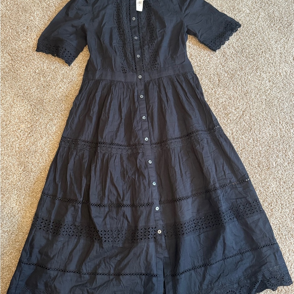 NWT Gap Black Maxi dress $118 size M